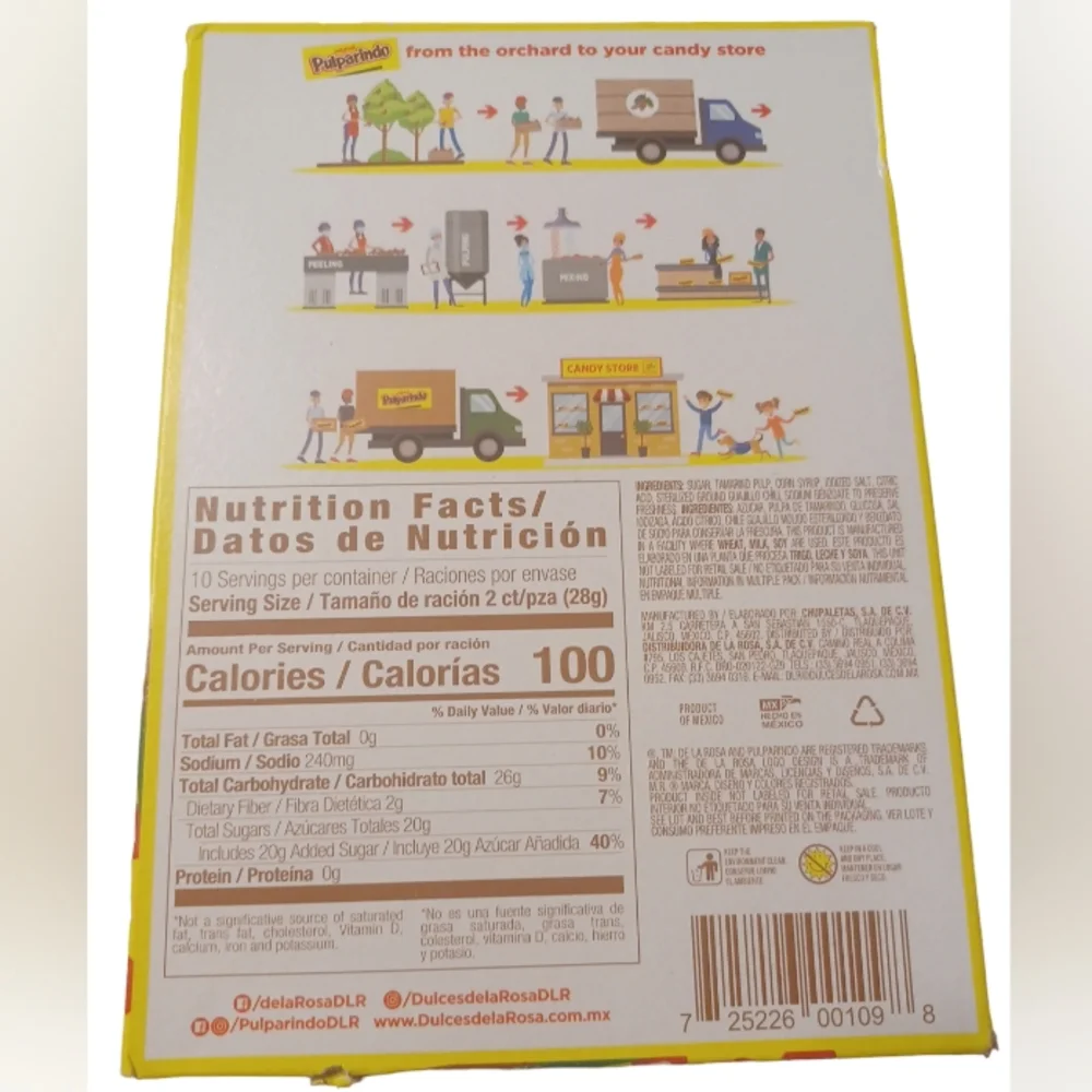 MEXICANA CANDY PULPARINDO ORIGINAL WITH REAL FRUIT THE ORIGINAL REAL TAMARIND